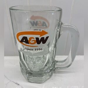 A & W Clear Glass Mug